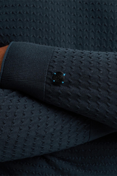 Cast Iron long sleeve polo cotton modal